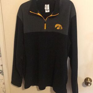 Proedge by Knights Apparel Pullover Men's Sz L black/gray with Iowa Hawkeye Logo